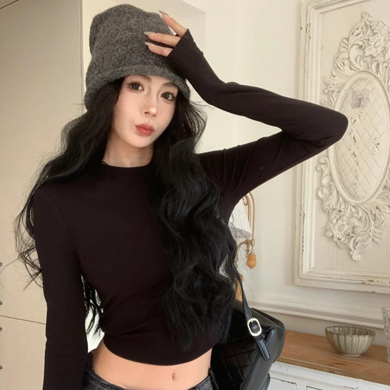 Onalippa 2025 New Pure Desire Style Spicy Girl Short Long Sleeve T-shirt Women Slim Fit Versatile Design Sense Bottom Shirt Top
Onalippa 2025 New Pure Desire Style Spicy Girl Short Long Sleeve T-shirt Women Slim Fit Versatile Design Sense Bottom Shirt Top