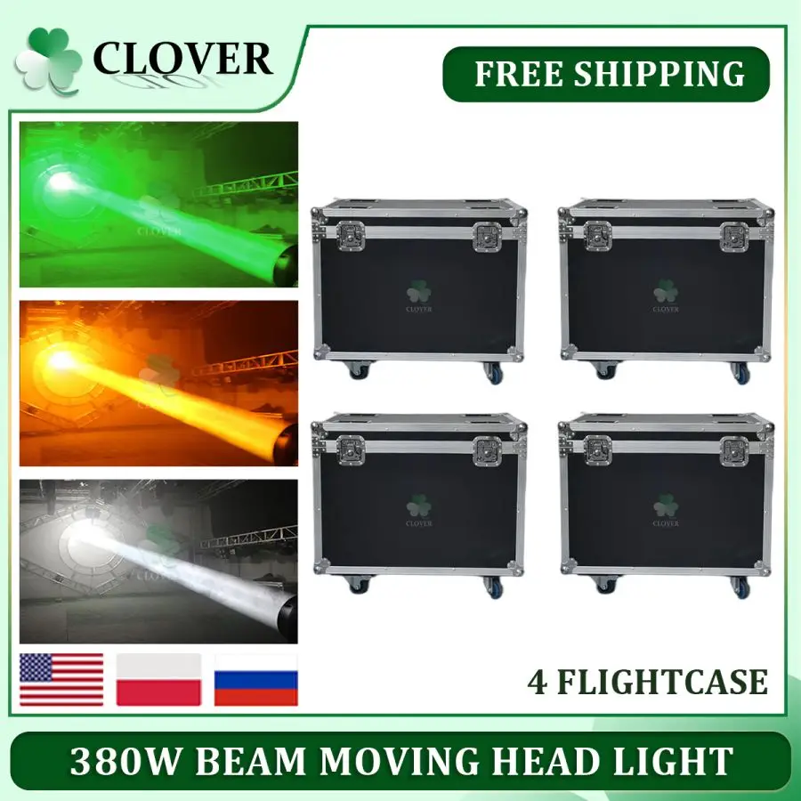 No Tax 4Pcs Flycases For 380w beam light bar wedding banquet gobo rotating spot light live room restaurant moving head light
No Tax 4Pcs Flycases For 380w beam light bar wedding banquet gobo rotating spot light live room restaurant moving head light
