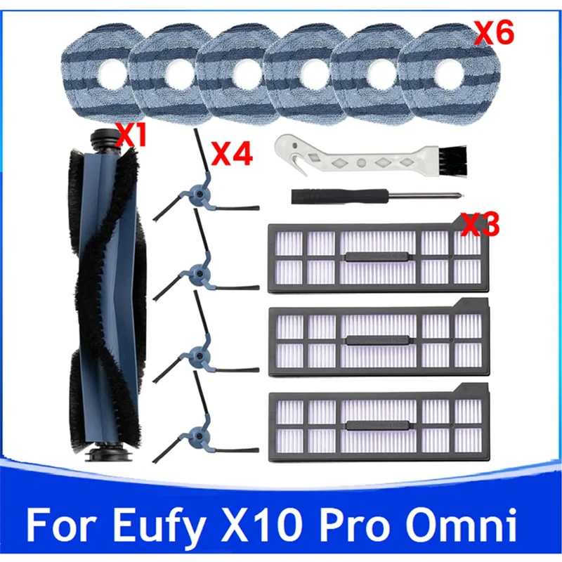 H-W 16PCS Replacement Parts For Eufy X10 Pro Omni Robot Vacuum Accessories Main Side Brush Mop Cloth Pads Hepa Filters
H-W 16PCS Replacement Parts For Eufy X10 Pro Omni Robot Vacuum Accessories Main Side Brush Mop Cloth Pads Hepa Filters