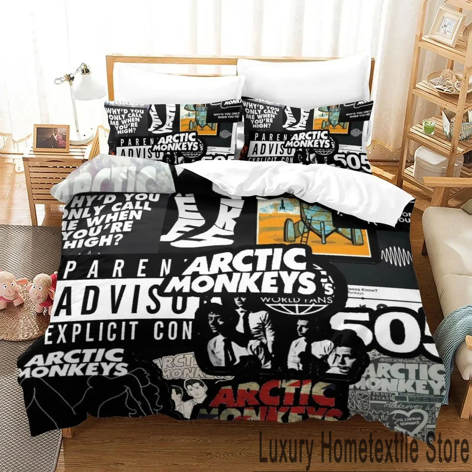 3D Print Arctic Monkeys Band Bedding Set Duvet Cover Bed Set Quilt Cover Pillowcase Comforter king Queen Size Boys Adult
3D Print Arctic Monkeys Band Bedding Set Duvet Cover Bed Set Quilt Cover Pillowcase Comforter king Queen Size Boys Adult