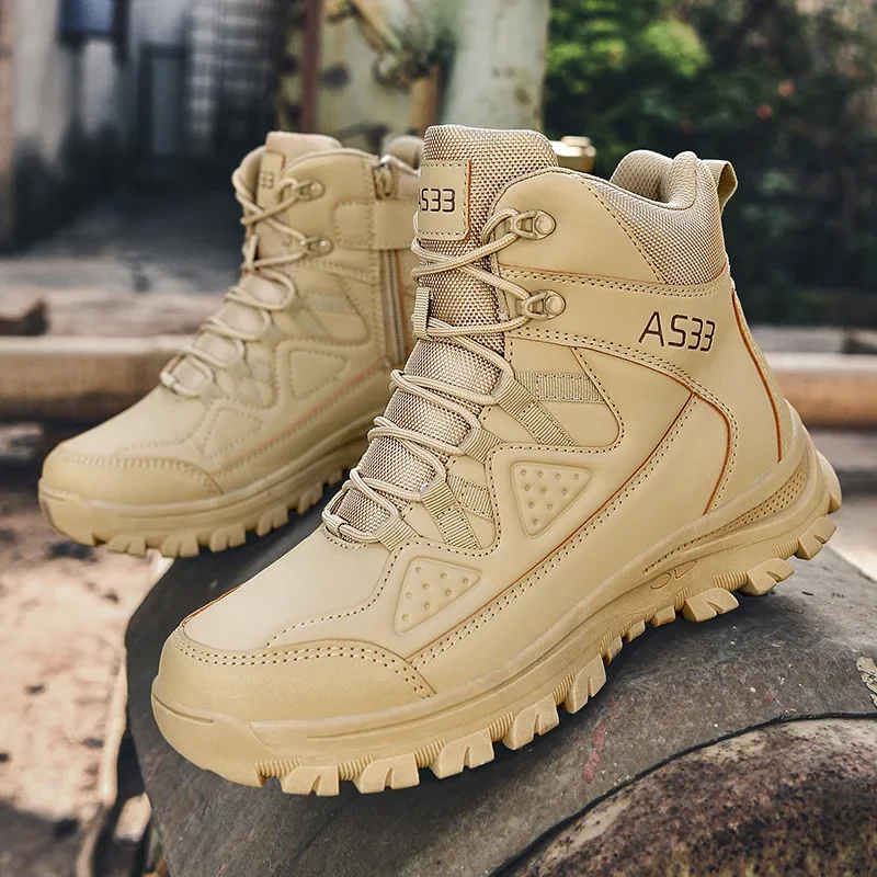 Men's Hiking Boots Outdoor Boots High Cut Anti Slip and Wear-resistant Sports Shoes Desert Shoes Combat Boots Hiking Shoes
Men's Hiking Boots Outdoor Boots High Cut Anti Slip and Wear-resistant Sports Shoes Desert Shoes Combat Boots Hiking Shoes