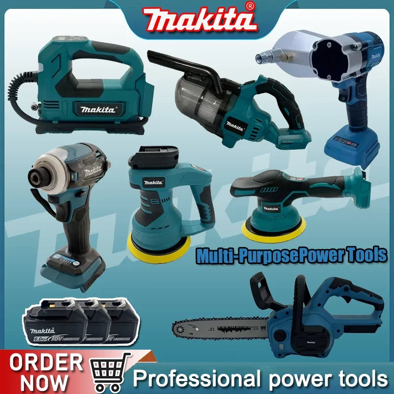 Makita Multifunctional Power Tools Handheld Portable 6 Inch Chain Saw Electric Saw,Cutter, Air Pump,Electric Dril for 18VBattery
Makita Multifunctional Power Tools Handheld Portable 6 Inch Chain Saw Electric Saw,Cutter, Air Pump,Electric Dril for 18VBattery