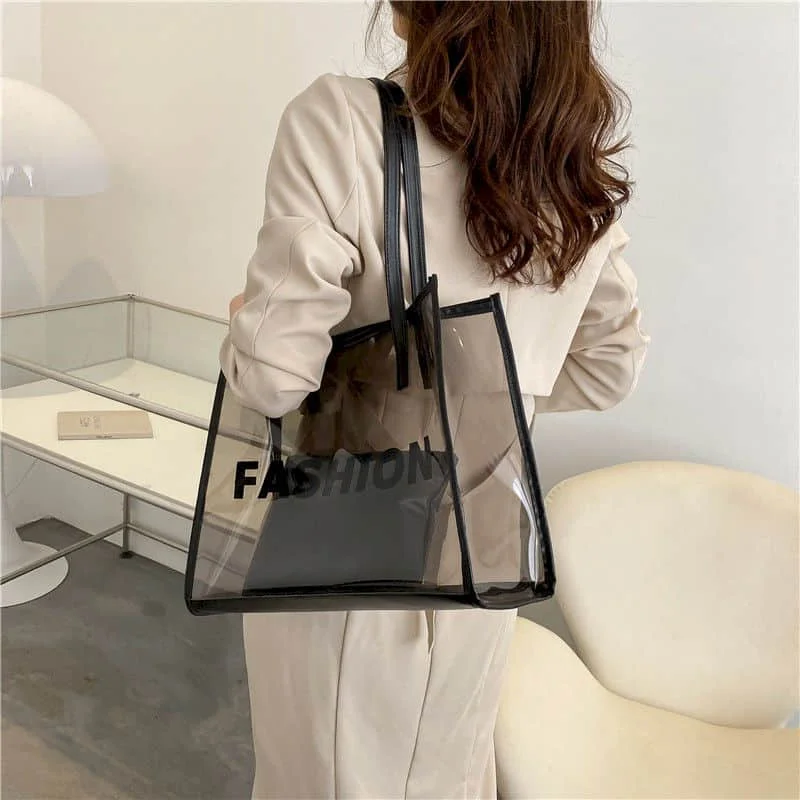 Jelly Handbag for Women Tote Bag Reusable Waterrproof PVC Shoulder Bags Casual Letter Printed Fashion Durable Gift Shopping Bags
Jelly Handbag for Women Tote Bag Reusable Waterrproof PVC Shoulder Bags Casual Letter Printed Fashion Durable Gift Shopping Bags