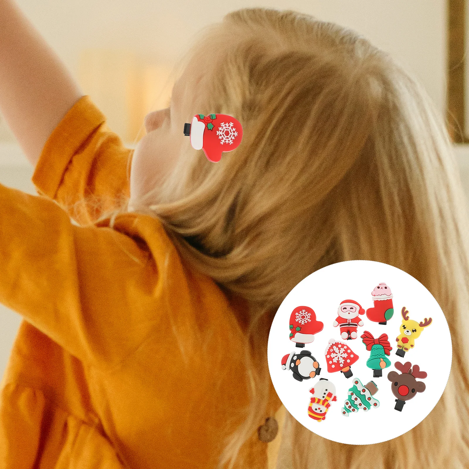 20 Pcs Cartoon Hair Accessories Cute Christmas Clips for Girls Women Hairpins Reindeer Santa Cane Bow Design Festive Gifts
20 Pcs Cartoon Hair Accessories Cute Christmas Clips for Girls Women Hairpins Reindeer Santa Cane Bow Design Festive Gifts