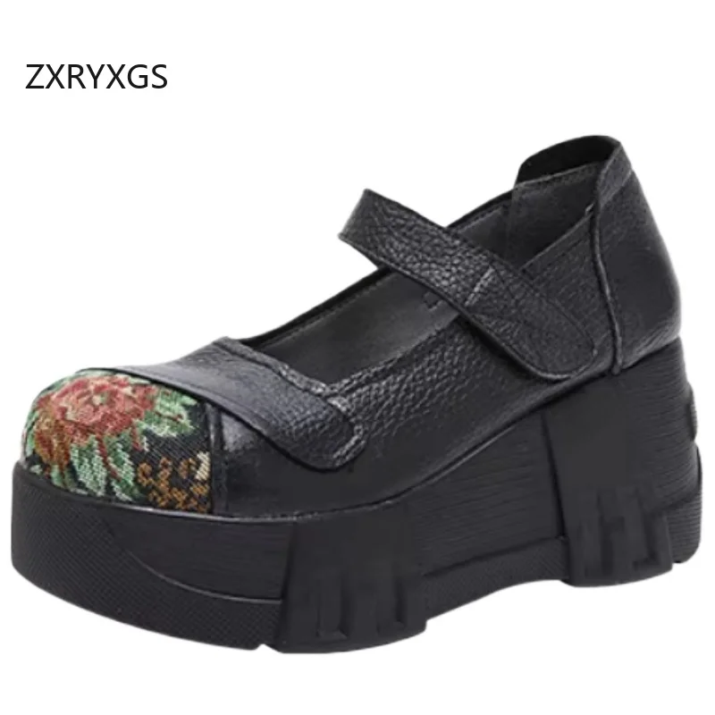 ZXRYXGS 2026 Новые классические женские модные туфли с цветочным принтом на платформе, на танкетке, увеличивающие рост, на высоком каблуке, из натуральной кожи
ZXRYXGS 2026 Новые классические женские модные туфли с цветочным принтом на платформе, на танкетке, увеличивающие рост, на высоком каблуке, из натуральной кожи