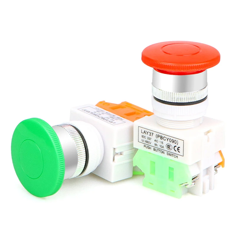 2 шт. LAY37 -11 м 1НО 1 НЗ 22 мм 30 мм Грибовидная головка Кнопка автоматического сброса Самосброс Кнопочный переключатель запуска Красный Зеленый
2 шт. LAY37 -11 м 1НО 1 НЗ 22 мм 30 мм Грибовидная головка Кнопка автоматического сброса Самосброс Кнопочный переключатель запуска Красный Зеленый