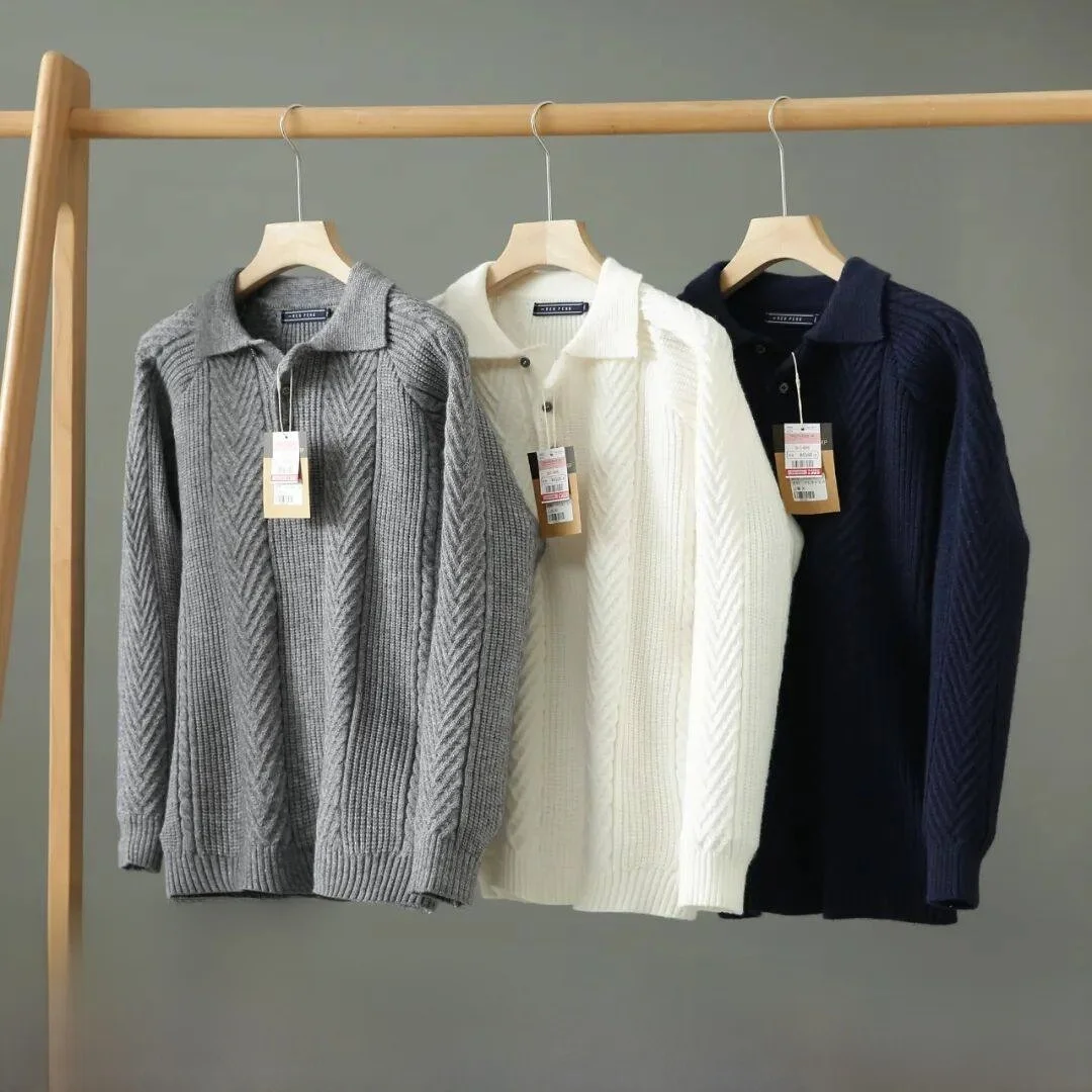 Ele Luxury Knitted Sweater for Men Casual Flip Collar Comfortable Breathable Autumn Winter Thi Needle Faionable Versa...
Ele Luxury Knitted Sweater for Men Casual Flip Collar Comfortable Breathable Autumn Winter Thi Needle Faionable Versa...