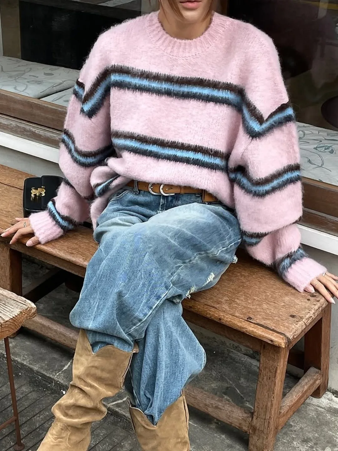 Милый молодежный круглый свитер в полоску Ne Plu, женский свободный длинный свитер на голову, зимний новый удобный трикотаж
Милый молодежный круглый свитер в полоску Ne Plu, женский свободный длинный свитер на голову, зимний новый удобный трикотаж