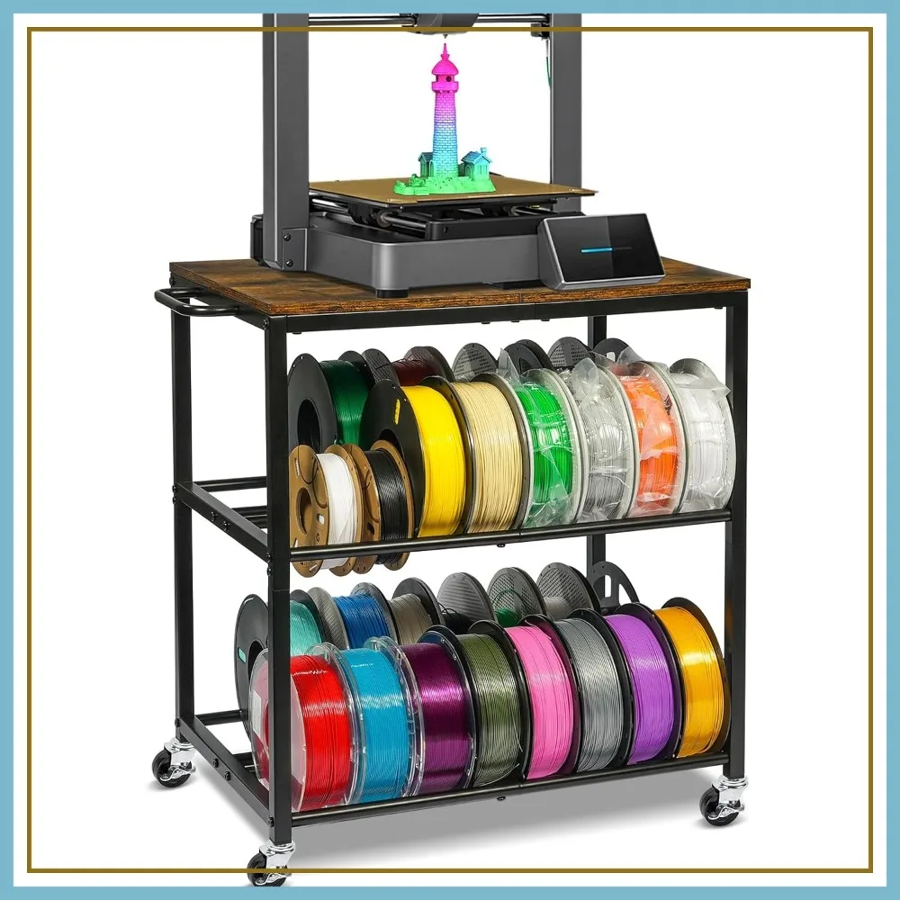 3D Printer Filament Storage Rack Wheels–Rolling 3 Tier Heavy Duty Metal Spool Holder,Space-Saving Cart for PLA/ABS/TPU/Nylon
3D Printer Filament Storage Rack Wheels–Rolling 3 Tier Heavy Duty Metal Spool Holder,Space-Saving Cart for PLA/ABS/TPU/Nylon