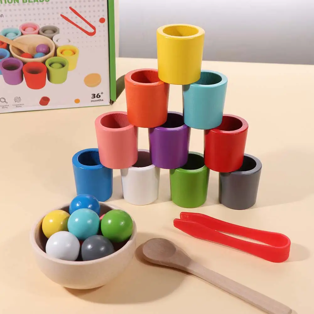 10 Color Color Sorter Game Cognition Games Early Education Balls in Cups Montessori Training Wooden Sorting Matching
10 Color Color Sorter Game Cognition Games Early Education Balls in Cups Montessori Training Wooden Sorting Matching