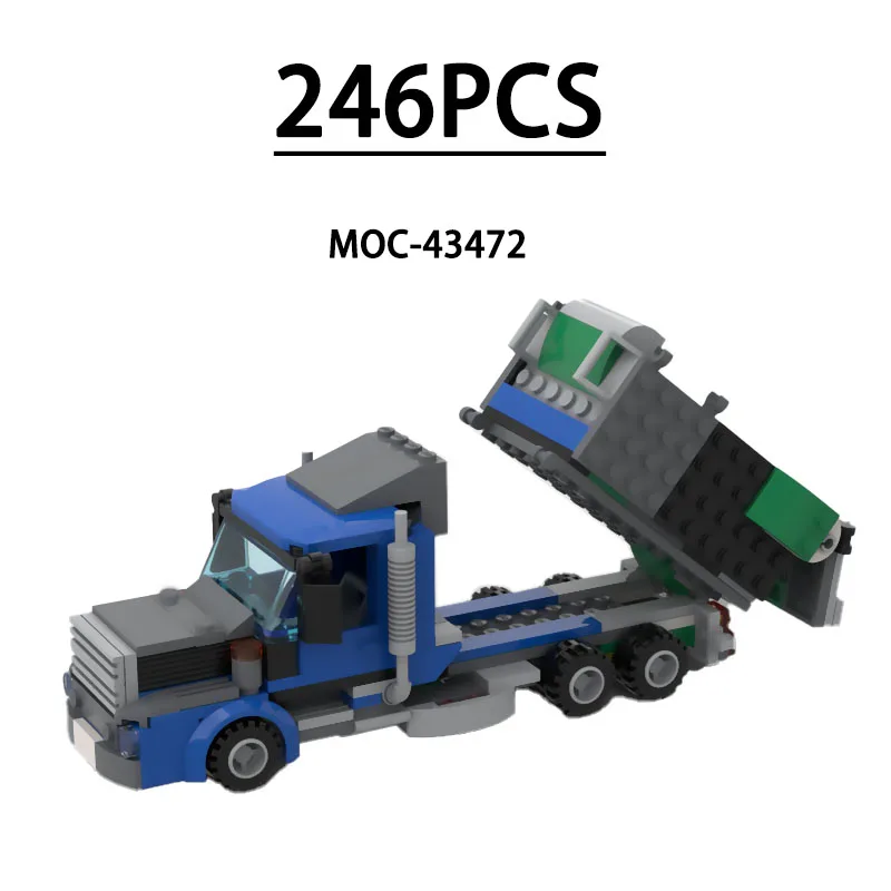 MOC-43472 Building Block Dump Truck Model Ornament, 246 Pieces, Children's Educational Birthday, Christmas and New Year Toy Gift
MOC-43472 Building Block Dump Truck Model Ornament, 246 Pieces, Children's Educational Birthday, Christmas and New Year Toy Gift