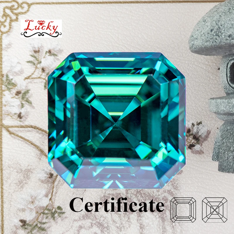 Moissanite Asscher Shape Top Quality Emerald Green Color Charms Stone for Jewelry Making Materials Necklace with GRA Certificate
Moissanite Asscher Shape Top Quality Emerald Green Color Charms Stone for Jewelry Making Materials Necklace with GRA Certificate