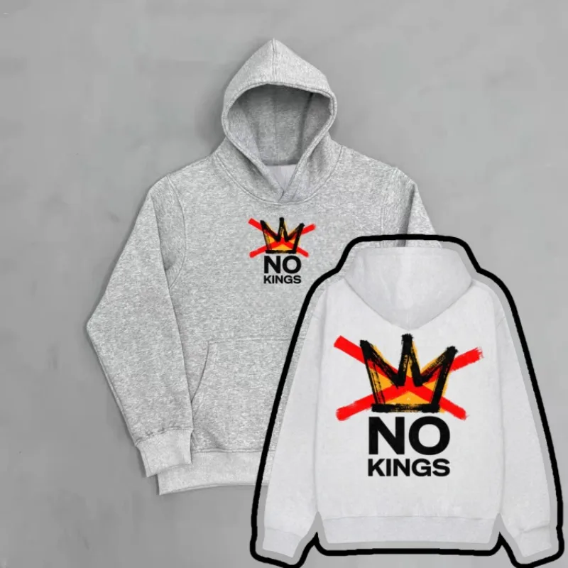 2025 Autumn/Winter New American Street Elements No Kings Peaceful Creative Prints Pure Cotton Hoodies Casual Loose Hoodies
2025 Autumn/Winter New American Street Elements No Kings Peaceful Creative Prints Pure Cotton Hoodies Casual Loose Hoodies