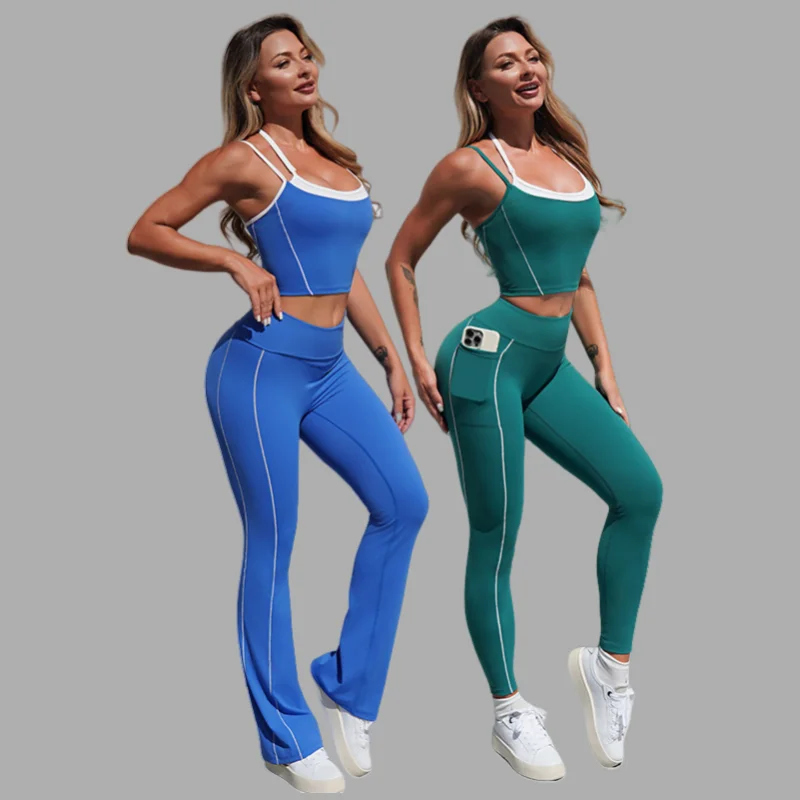 New Women Seamless Yoga Set - Halter Neck Backless Top & Quick-Dry Shorts-Flare Pants Running Gym Fitness Workout 2-Piece Outfit
New Women Seamless Yoga Set - Halter Neck Backless Top & Quick-Dry Shorts-Flare Pants Running Gym Fitness Workout 2-Piece Outfit