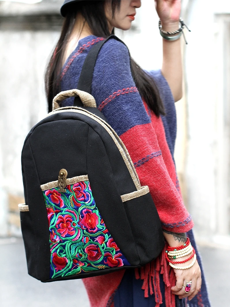 New Cute canvas Women Backpacks Chinese style embroidery Casual Backpacks Original vintage Travel backpack
New Cute canvas Women Backpacks Chinese style embroidery Casual Backpacks Original vintage Travel backpack