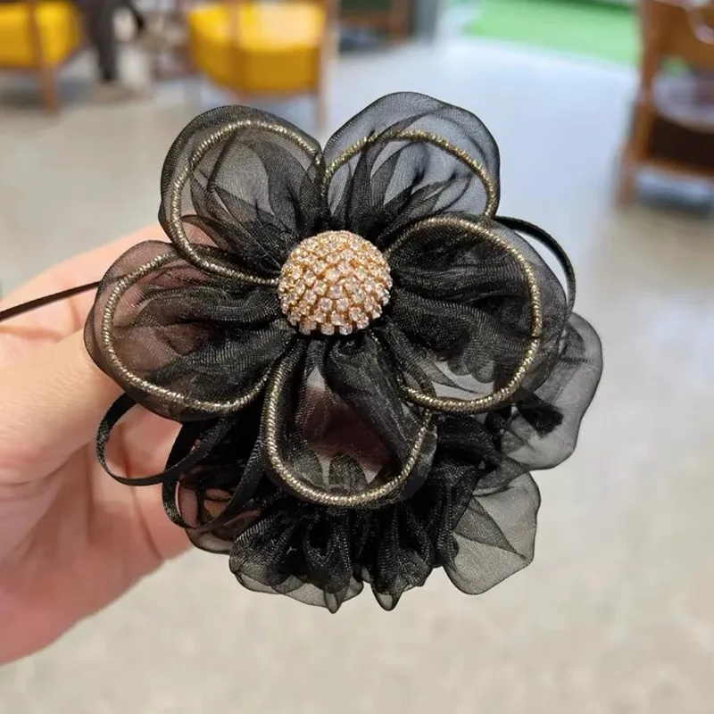 Mesh Sunflower Headband Korea Rhinestone Large Intestine Loop Hair Binding Skin Tendon Pony Ball Headwear Elastic Bands
Mesh Sunflower Headband Korea Rhinestone Large Intestine Loop Hair Binding Skin Tendon Pony Ball Headwear Elastic Bands