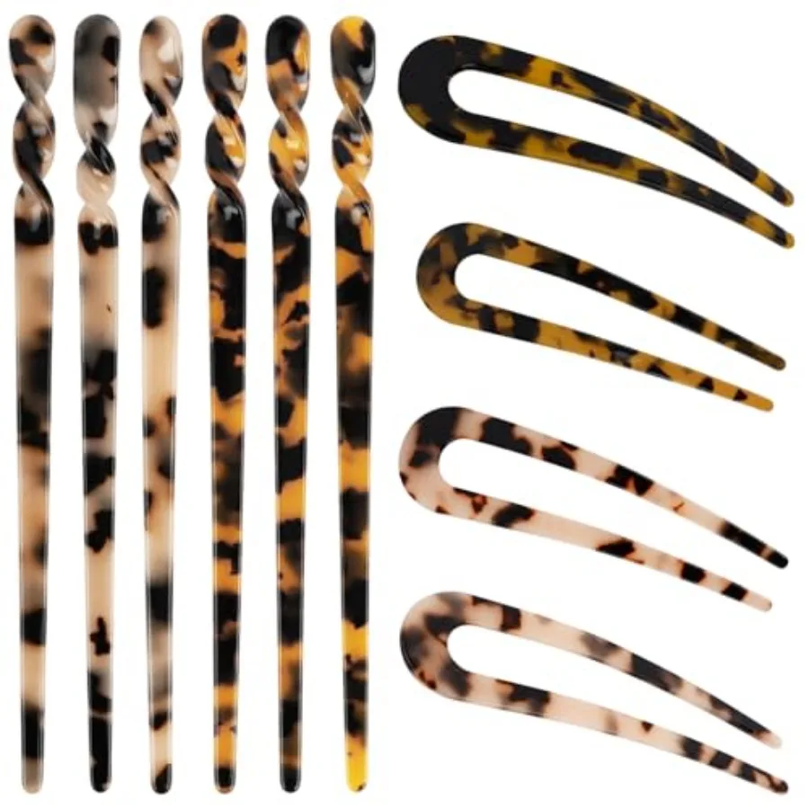 Limited-time offer Hair Sticks Hair Pins Set 6Pcs Acetate Tortoise Shell Hair Sticks + 4Pcs U-Shaped French Hair Pin Chopsticks
Limited-time offer Hair Sticks Hair Pins Set 6Pcs Acetate Tortoise Shell Hair Sticks + 4Pcs U-Shaped French Hair Pin Chopsticks