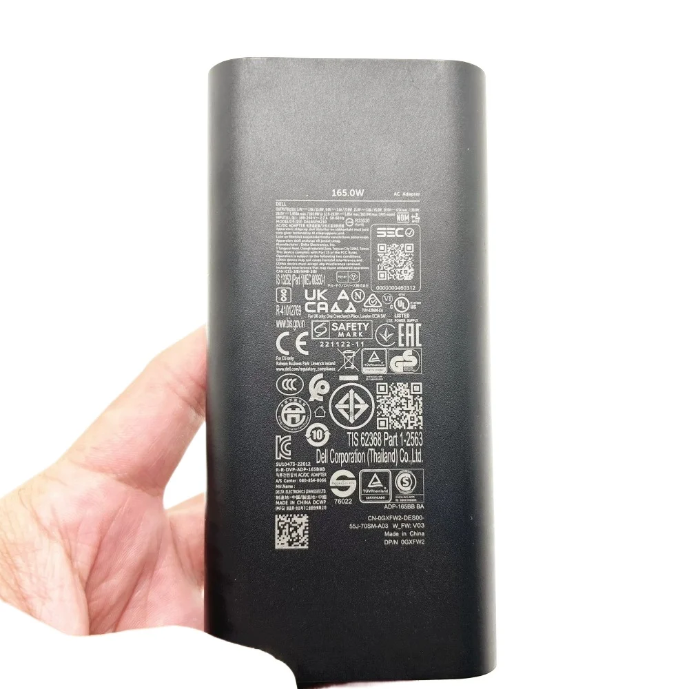 For Dell 165W Power Adapter GAN Gallium Nitride TYPE-C DA165PM210 Charger USB-C
For Dell 165W Power Adapter GAN Gallium Nitride TYPE-C DA165PM210 Charger USB-C