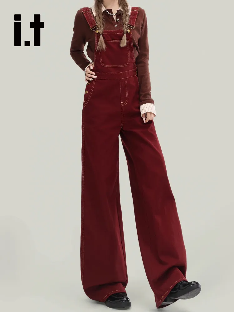 Ankela Red Women's Loose Wide Leg Overalls American Sle High Waist Straight Leg Jeans Bal Suit Winter Faion
Ankela Red Women's Loose Wide Leg Overalls American Sle High Waist Straight Leg Jeans Bal Suit Winter Faion