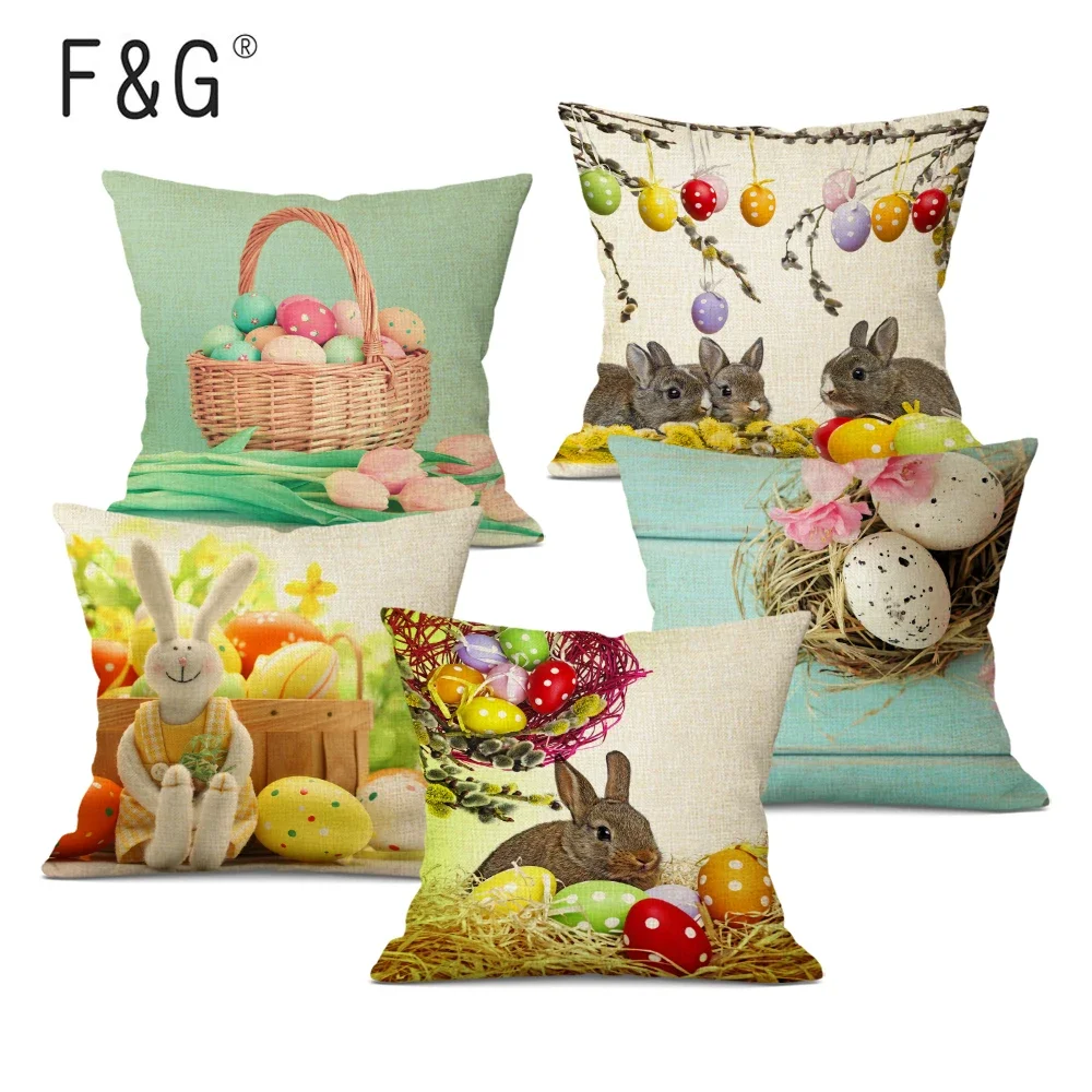 Easter Egg Print Cushion Cover Happy Easter Decorative Pillowcase Linen Bunny Throw Pillow Cover for Sofa Home Decor
Easter Egg Print Cushion Cover Happy Easter Decorative Pillowcase Linen Bunny Throw Pillow Cover for Sofa Home Decor