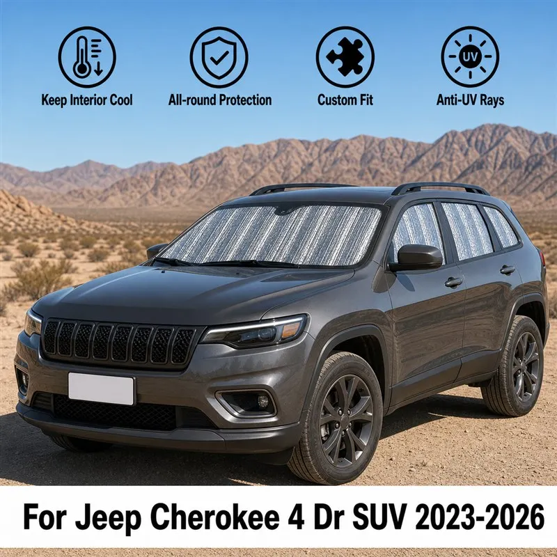 For Jeep Cherokee 4 Dr SUV 2023-2026 Full Set Car Window Sunshades UV Block Privacy Heat Insulated Foldable Car Curtain
For Jeep Cherokee 4 Dr SUV 2023-2026 Full Set Car Window Sunshades UV Block Privacy Heat Insulated Foldable Car Curtain