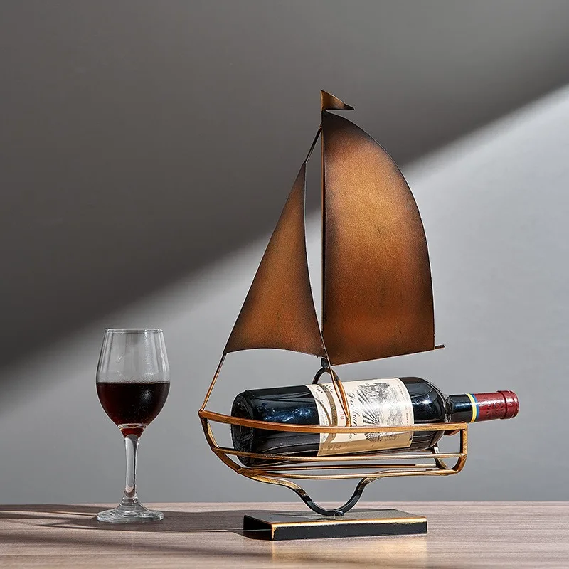 Simple design sailing wine rack, home living room decoration wine rack decoration
Simple design sailing wine rack, home living room decoration wine rack decoration