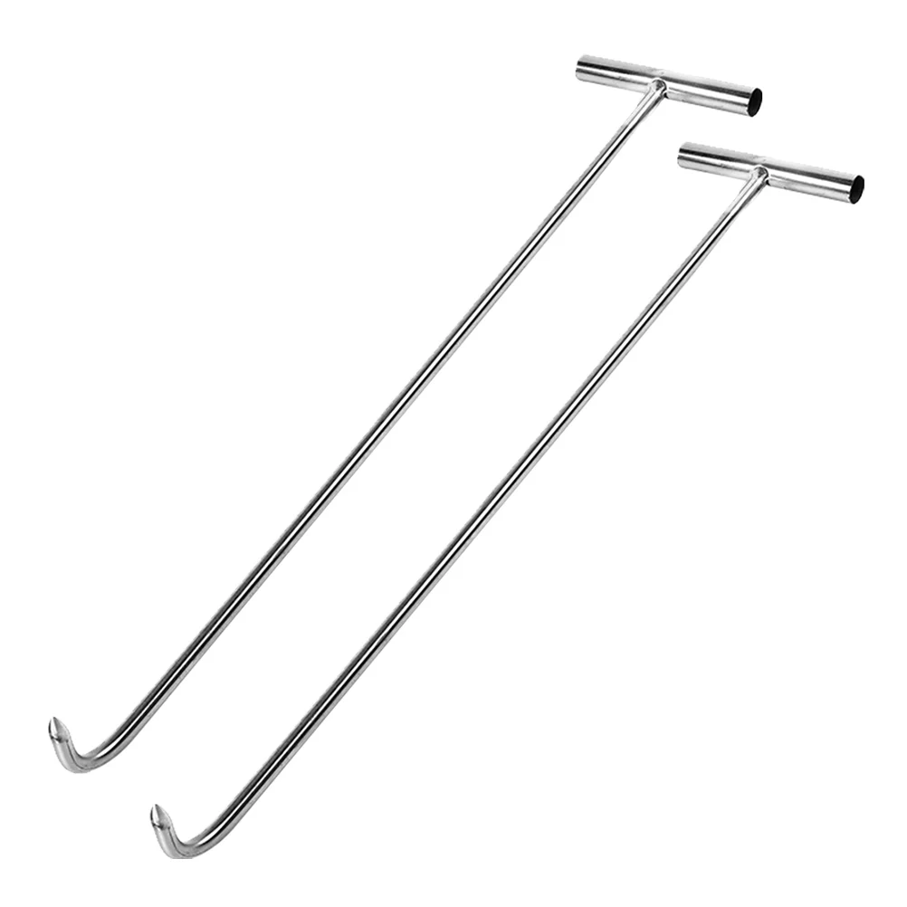2Pcs Stainless Steel T-hook Manhole Cover Roller Shutter Door Hook Tool Heavy Duty Lifting Hooks Well Gadgets Storage
2Pcs Stainless Steel T-hook Manhole Cover Roller Shutter Door Hook Tool Heavy Duty Lifting Hooks Well Gadgets Storage