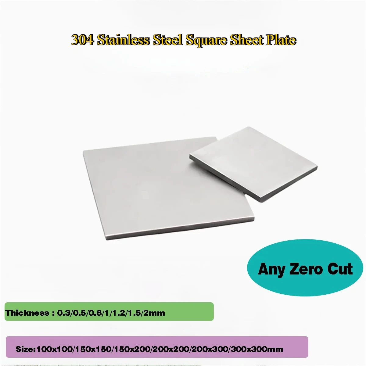 304 Stainless Steel Square Sheet Plate/Polished Plate/Flat Brushed Metal Plate , Thickness 0.3/0.5/0.8/1/1.2/1.5/2mm
304 Stainless Steel Square Sheet Plate/Polished Plate/Flat Brushed Metal Plate , Thickness 0.3/0.5/0.8/1/1.2/1.5/2mm