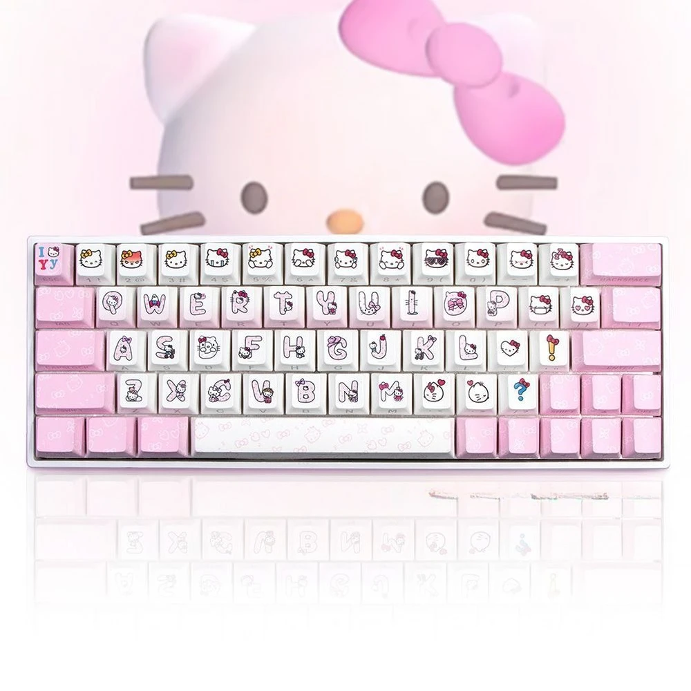 Anime Hello Kitty Keycaps PBT Double Shot Translucent OEM Profile Compatible with ND63 Ace 60 68 87 Keyboards Cartoon Kawaii New
Anime Hello Kitty Keycaps PBT Double Shot Translucent OEM Profile Compatible with ND63 Ace 60 68 87 Keyboards Cartoon Kawaii New