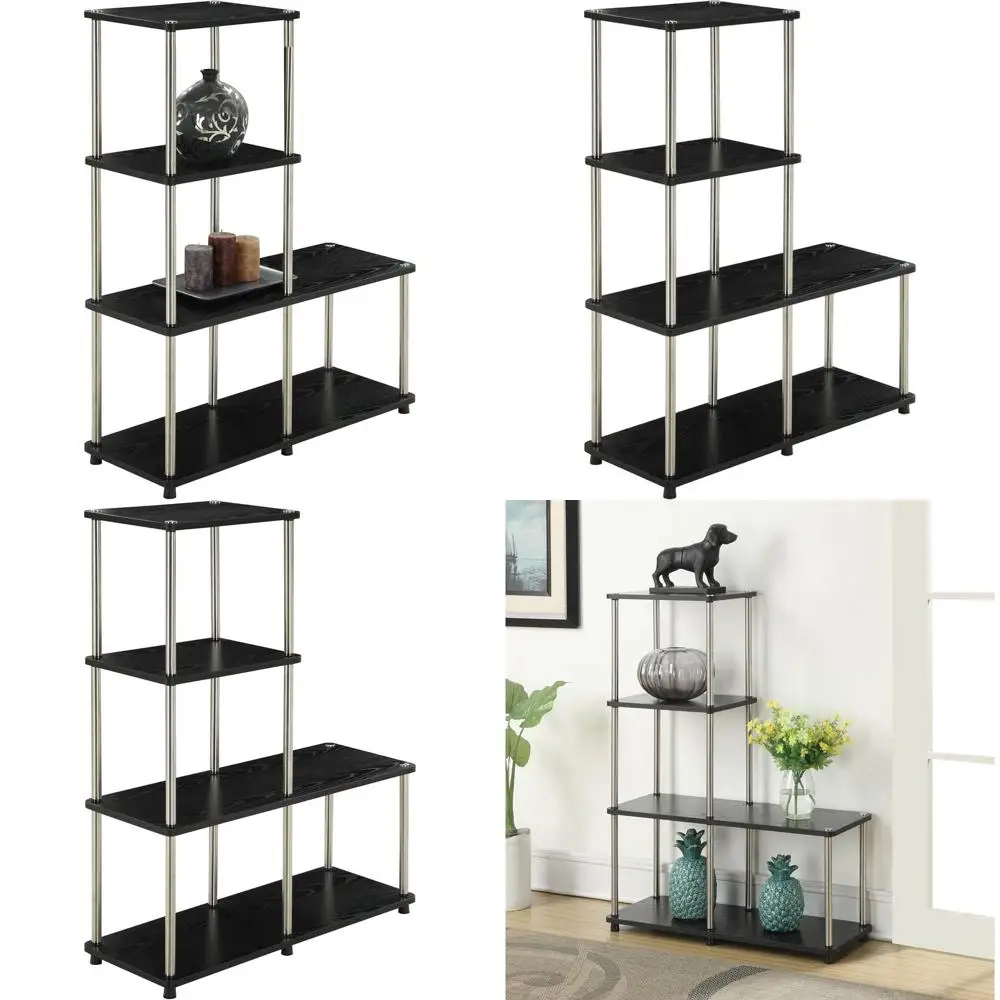 4-Tier L Shaped Black Bookshelf by Convenience Concepts Designs2Go
4-Tier L Shaped Black Bookshelf by Convenience Concepts Designs2Go