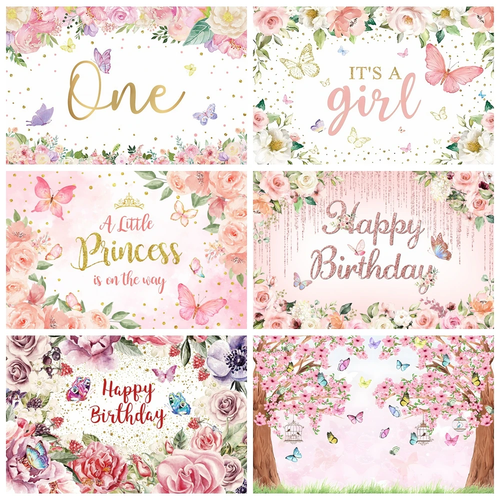 Dreamy Butterfly Backdrop for Girls Princess Birthday Party Pink Flowers Baby Shower Photography Background Decor Photo Studio
Dreamy Butterfly Backdrop for Girls Princess Birthday Party Pink Flowers Baby Shower Photography Background Decor Photo Studio