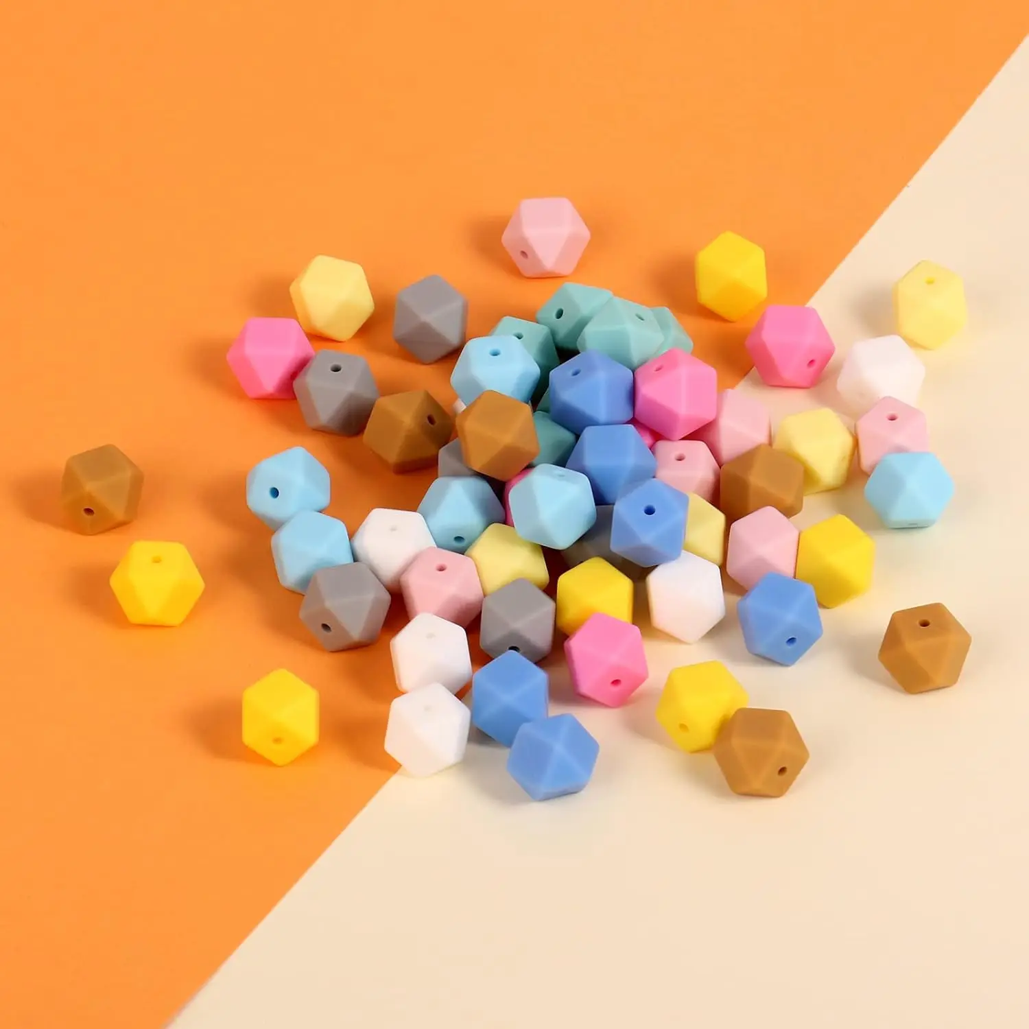 100Pcs Silicone Hexagon Beads Teether 14mm Silicone Geometric Hexagon Bead Bulk for Teething Making Necklace Bracelet Jewelry
100Pcs Silicone Hexagon Beads Teether 14mm Silicone Geometric Hexagon Bead Bulk for Teething Making Necklace Bracelet Jewelry