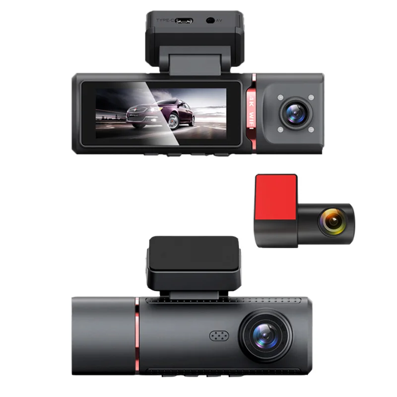 4K 3 Lens Wifi Dashcam Support GPS with 3.16 Inch IPS Screen,GPS IR Night Vision Front Inside Rear 3 Channel DVR
4K 3 Lens Wifi Dashcam Support GPS with 3.16 Inch IPS Screen,GPS IR Night Vision Front Inside Rear 3 Channel DVR