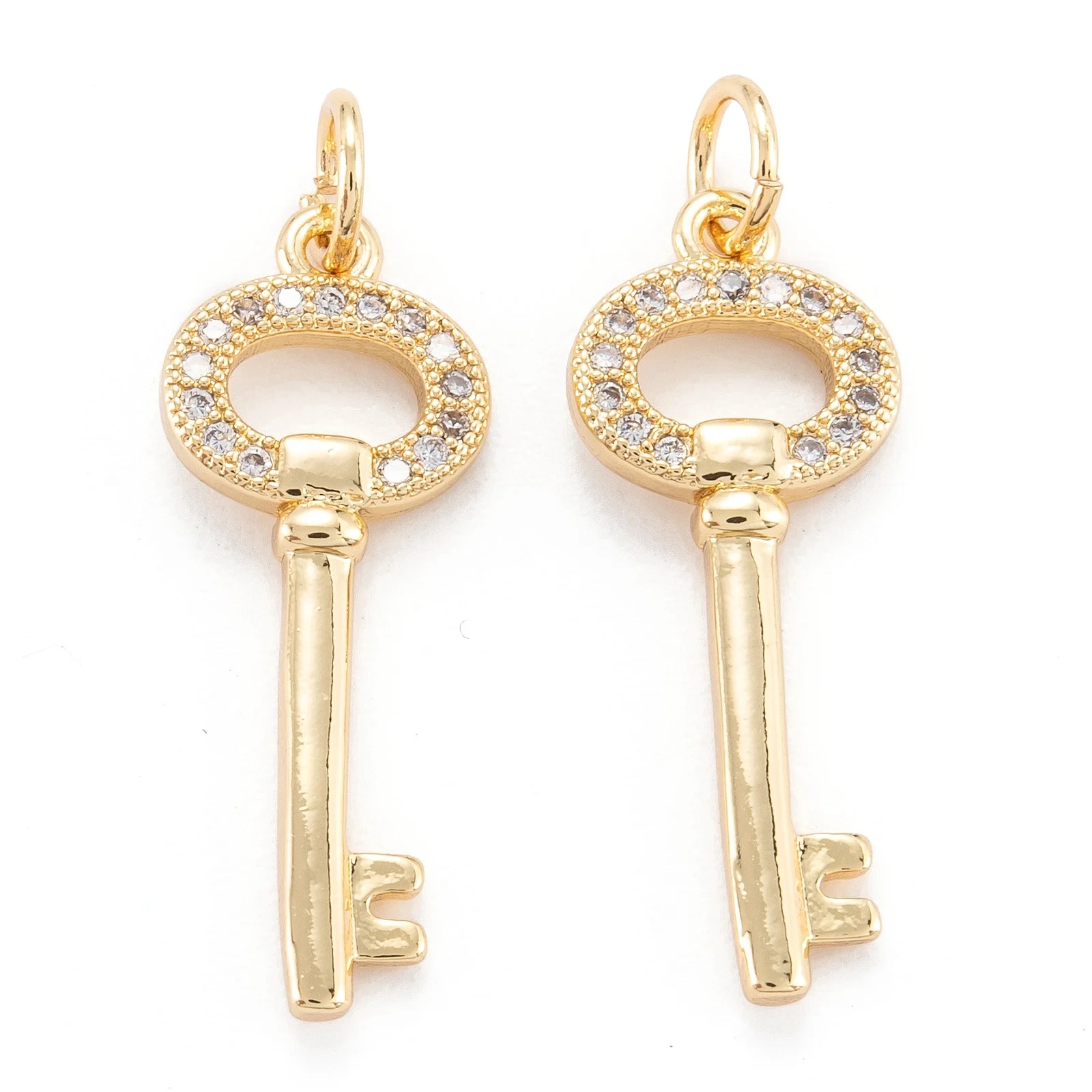 10pcs Key Brass Clear Cubic Zirconia Beads Pendant Real 18K Gold Plated for Making DIY Jewelry Necklace Earring Bracelet Crafts
10pcs Key Brass Clear Cubic Zirconia Beads Pendant Real 18K Gold Plated for Making DIY Jewelry Necklace Earring Bracelet Crafts