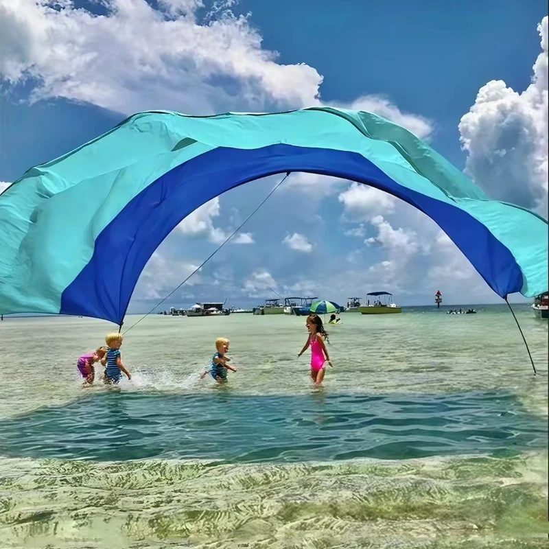 Outdoor Wind Beach Waterproof Nylon Canopy Portable Sunscreen Sunshade for 3-6 People Outdoor Multi Functional Equipment
Outdoor Wind Beach Waterproof Nylon Canopy Portable Sunscreen Sunshade for 3-6 People Outdoor Multi Functional Equipment