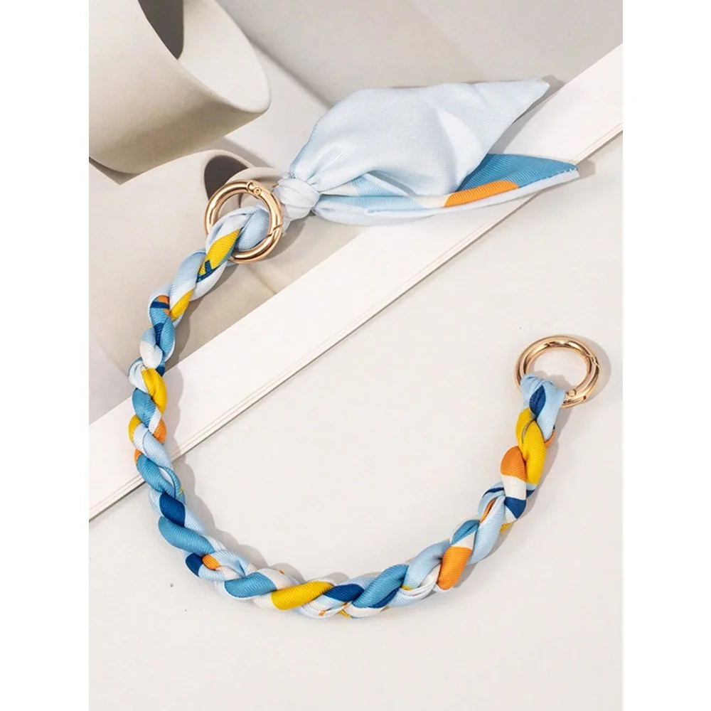 Handbag Strap With Decorative Chain High-End Silk Scarf Woven Bag Strap Bag Accessories Versatile Replacement Chain Accessory Travel Essentials Holiday Essential
Handbag Strap With Decorative Chain High-End Silk Scarf Woven Bag Strap Bag Accessories Versatile Replacement Chain Accessory Travel Essentials Holiday Essential
