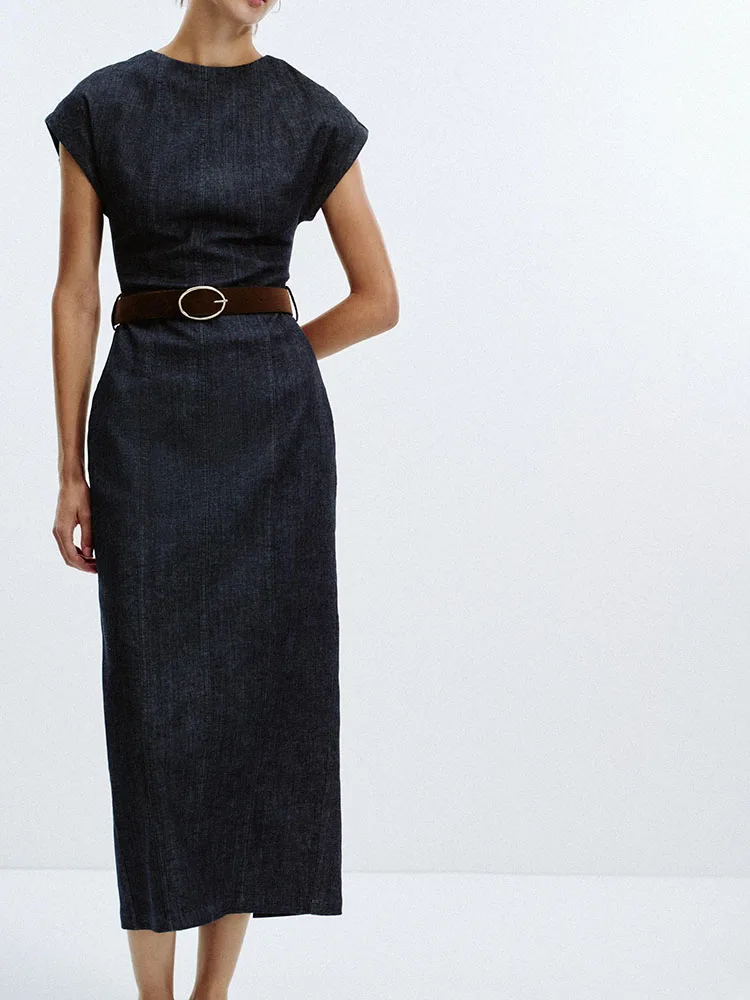 Faionable Midi Dr с разрезом и поясом для женщин, осень 2023, Новое поступление, облегающий дизайн Ele, ор Све, круглый Ne
Faionable Midi Dr с разрезом и поясом для женщин, осень 2023, Новое поступление, облегающий дизайн Ele, ор Све, круглый Ne