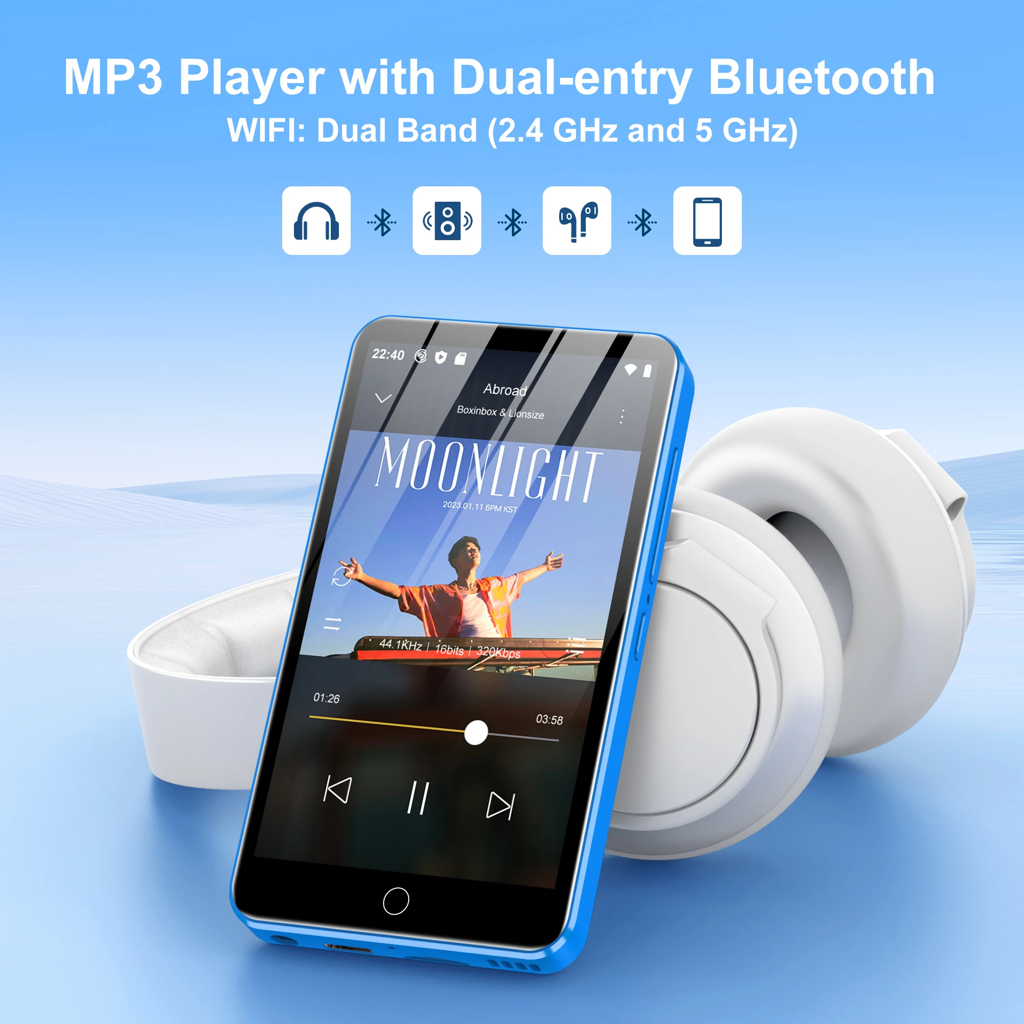 MP3-плеер 80 ГБ (16 ГБ + 64 ГБ) Android 9,0 с Bluetooth и Wi-Fi, 4,0 дюйма с динамиками, FM-радио, электронными книгами, емкостью до 512 ГБ
MP3-плеер 80 ГБ (16 ГБ + 64 ГБ) Android 9,0 с Bluetooth и Wi-Fi, 4,0 дюйма с динамиками, FM-радио, электронными книгами, емкостью до 512 ГБ