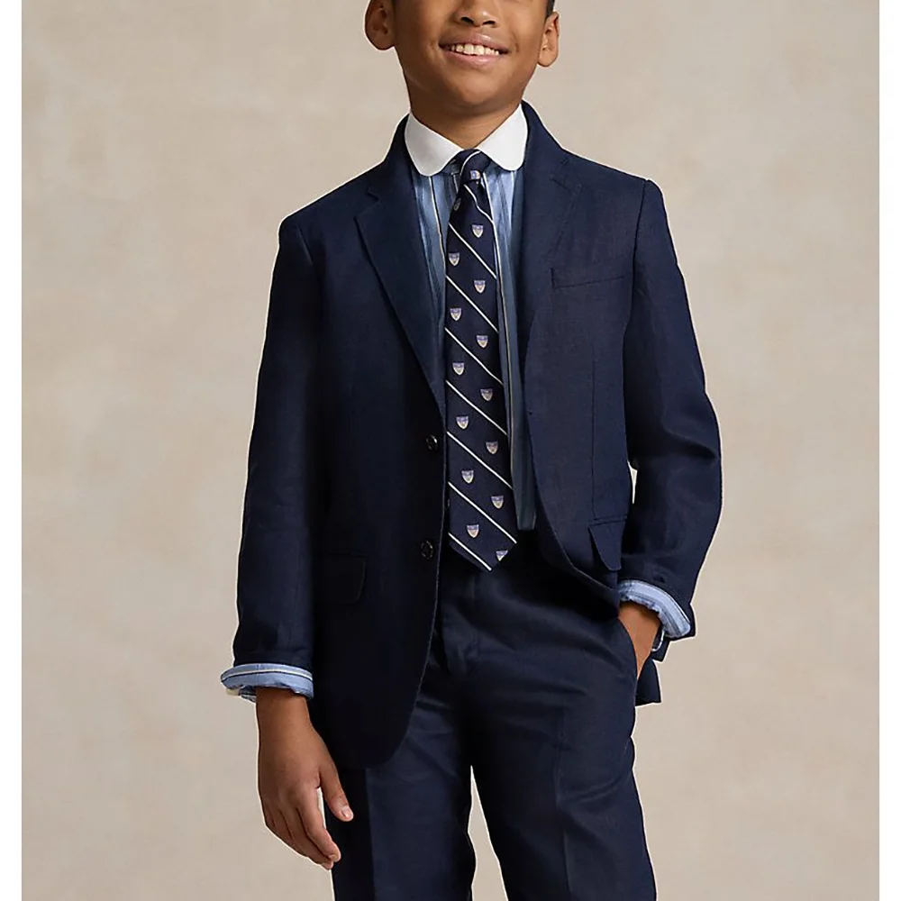 Navy Blue Single Breasted Peaked Lapel Boys Suits 2 Pcs (Blazer+Pants) Fashion Boys Sets Formal Occasions Birthday Party Sets
Navy Blue Single Breasted Peaked Lapel Boys Suits 2 Pcs (Blazer+Pants) Fashion Boys Sets Formal Occasions Birthday Party Sets