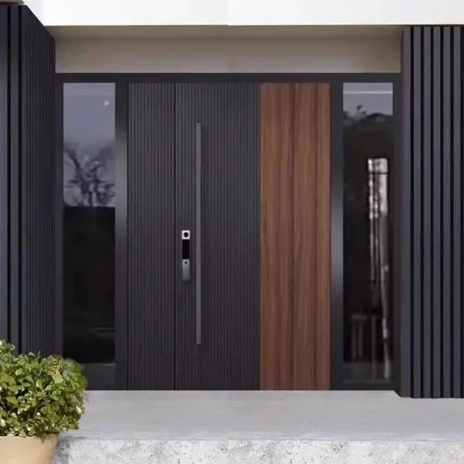 High End Manual Front Door with Password Lock Household Secure Entrance Doors with Side Opening Windows Aluminum Hinge Doors
High End Manual Front Door with Password Lock Household Secure Entrance Doors with Side Opening Windows Aluminum Hinge Doors