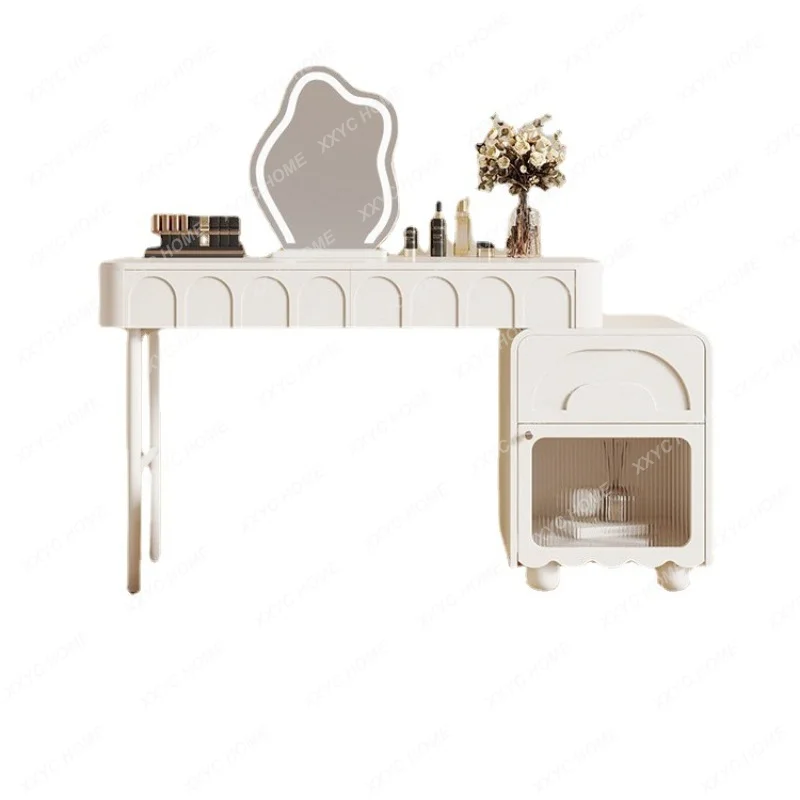Cream Style Dressing Table Bedroom Modern Milky White Dressing Table Nordic Small Apartment Makeup Table Chest of Drawers
Cream Style Dressing Table Bedroom Modern Milky White Dressing Table Nordic Small Apartment Makeup Table Chest of Drawers