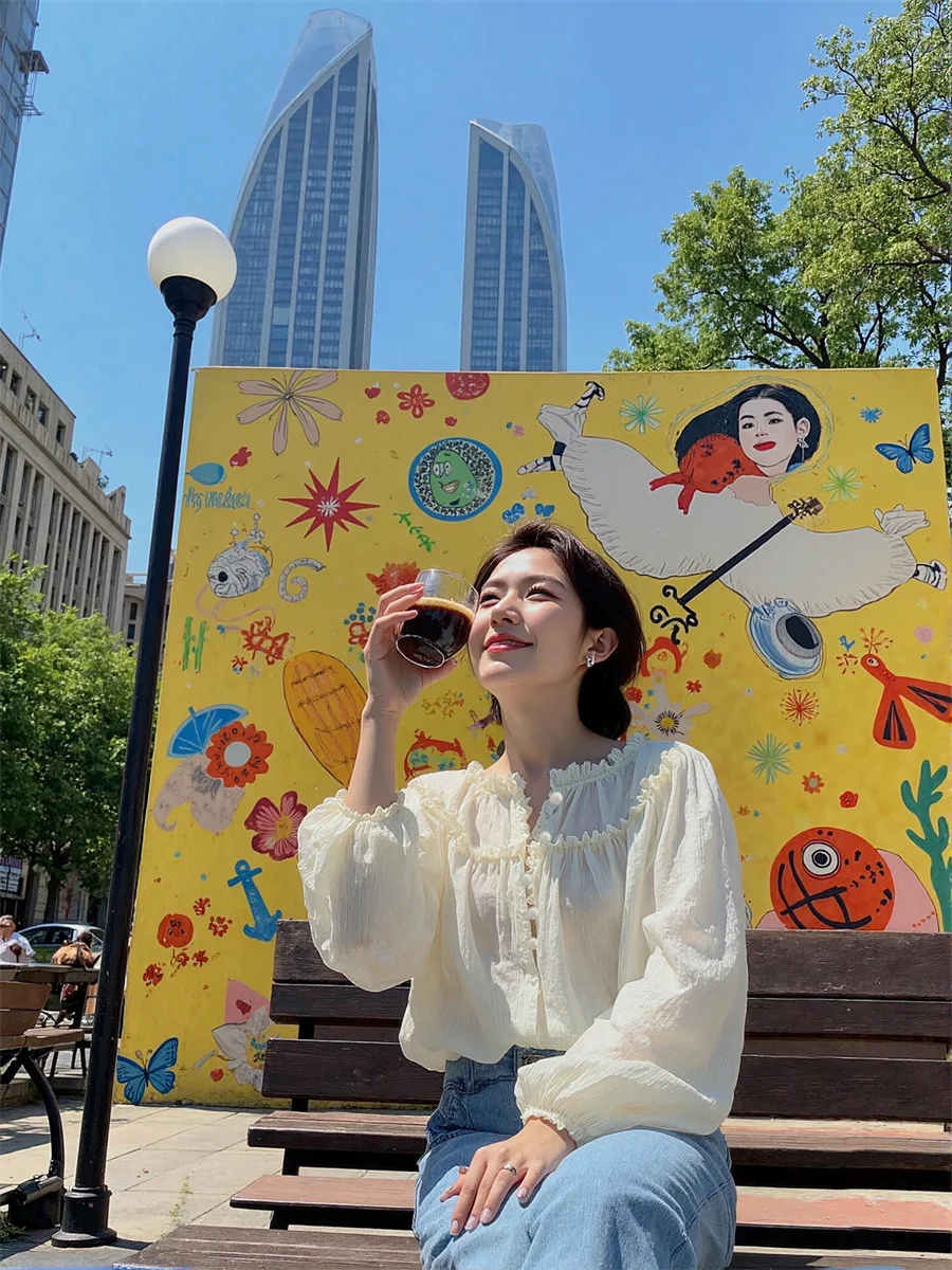 Woman Shirt Single Breasted Korean Style Pleated Front Panel Button Design Elegant Lady Work Office Female Simple Basic Blouses
Woman Shirt Single Breasted Korean Style Pleated Front Panel Button Design Elegant Lady Work Office Female Simple Basic Blouses