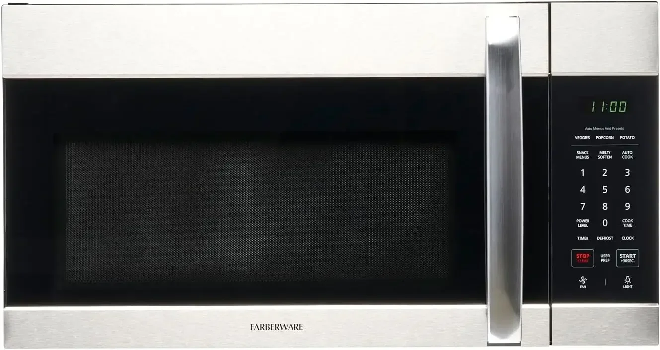 Over-the-Range Microwave Oven, 1.7 Cu. Ft. - 1000W - Auto Reheat, Multi-Stage Cooking, Melt/Soften Feature, Child Safety Lock
Over-the-Range Microwave Oven, 1.7 Cu. Ft. - 1000W - Auto Reheat, Multi-Stage Cooking, Melt/Soften Feature, Child Safety Lock
