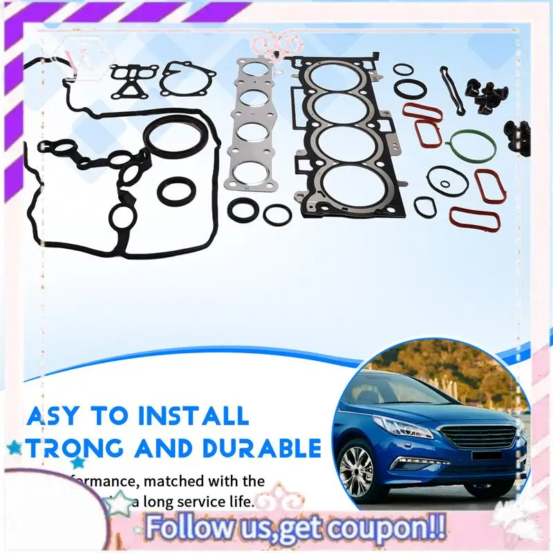 Easy To Use 1Set Engine Rebuild Kit Engine Overhaul Gasket Set Kit 20910-2GU03 209102GU03 For Hyundai Kia 2.4 G4KJ Engine 2014-2 
Easy To Use 1Set Engine Rebuild Kit Engine Overhaul Gasket Set Kit 20910-2GU03 209102GU03 For Hyundai Kia 2.4 G4KJ Engine 2014-2
