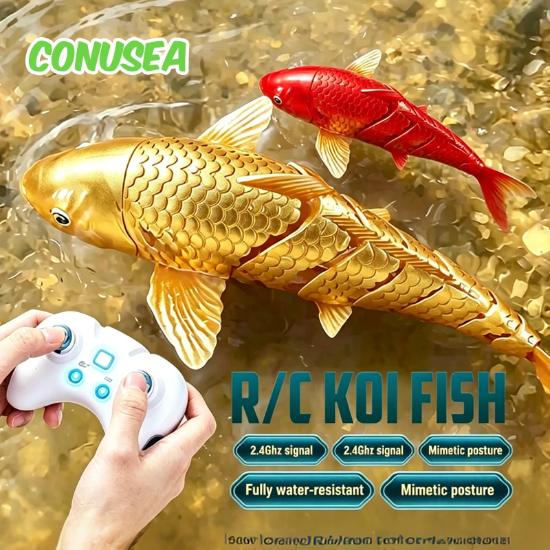 RC Boat Ship 2.4G Simulation Electric Koi Fish Model Remote Control Boats Goldfish Radio-controlled Animals Swimming Toy for Kid
RC Boat Ship 2.4G Simulation Electric Koi Fish Model Remote Control Boats Goldfish Radio-controlled Animals Swimming Toy for Kid