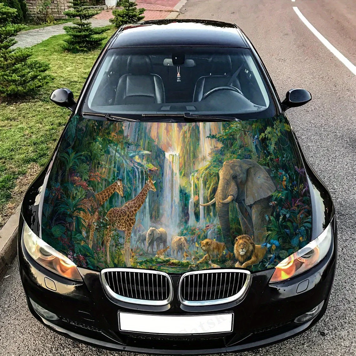 Artistic Jungle Wildlife Design Car Hood Sticker PVC Self Waterproof stick , Striking Auto Exterior Accessories Decoration Prot
Artistic Jungle Wildlife Design Car Hood Sticker PVC Self Waterproof stick , Striking Auto Exterior Accessories Decoration Prot