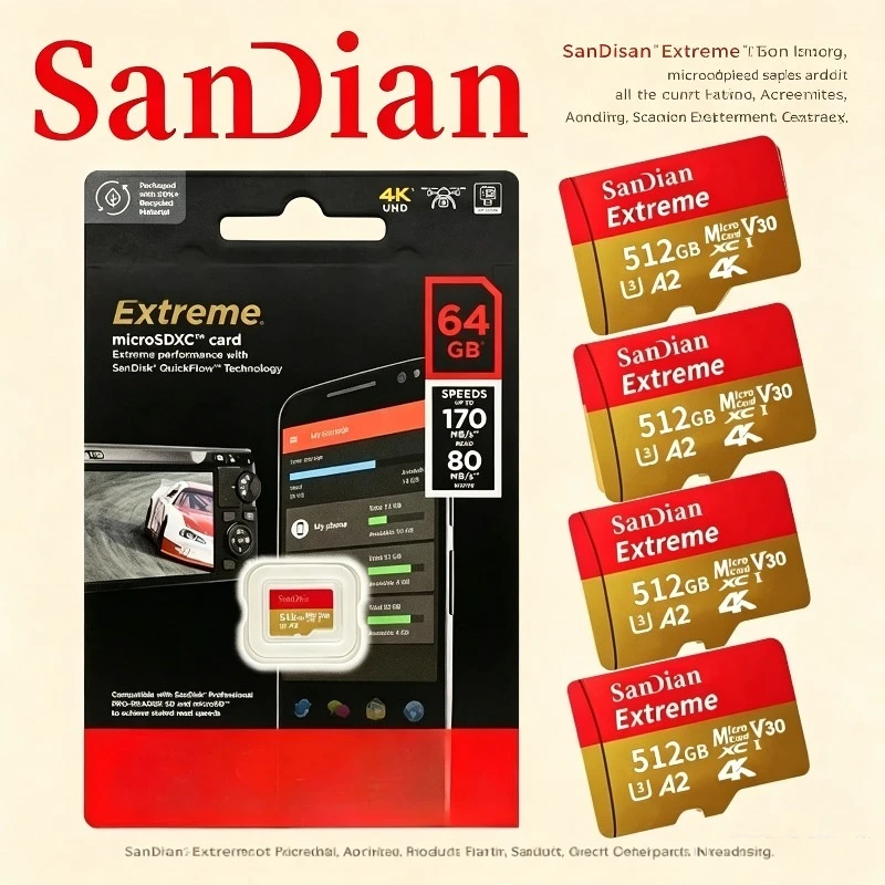 Original 1TB Micro TF/SD Card Memory Card 128GB 256GB Portable Mini Memory Card Class10 For Camera/Phone/Drone
Original 1TB Micro TF/SD Card Memory Card 128GB 256GB Portable Mini Memory Card Class10 For Camera/Phone/Drone