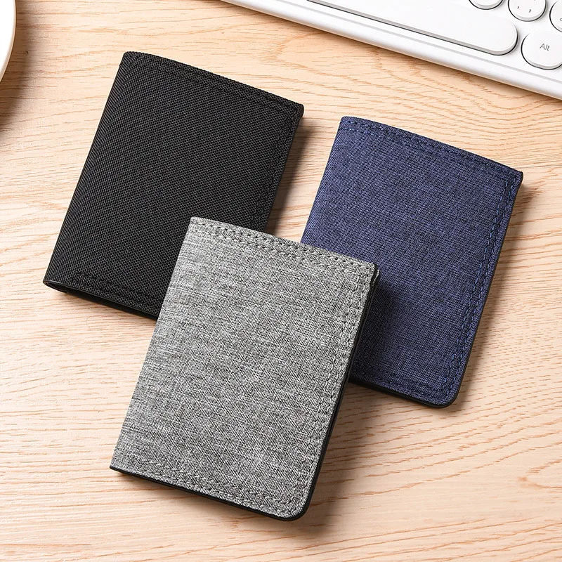 Men's Slim Canvas Wallets Horizontal Card Organizer Card Slots Minimalist Fold Design Ultra-Thin Youth Bifold Money Holder
Men's Slim Canvas Wallets Horizontal Card Organizer Card Slots Minimalist Fold Design Ultra-Thin Youth Bifold Money Holder