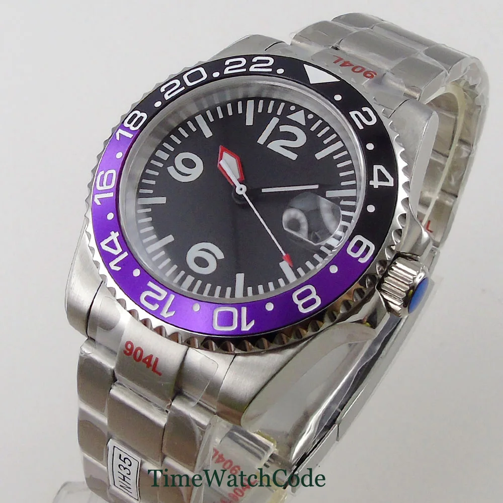 NH35A Movement Mechanical Automatic Men's Watch 40mm Black Dial Sapphire Glass Date 316L 316L Bracelet Luminous Glide Lock
NH35A Movement Mechanical Automatic Men's Watch 40mm Black Dial Sapphire Glass Date 316L 316L Bracelet Luminous Glide Lock