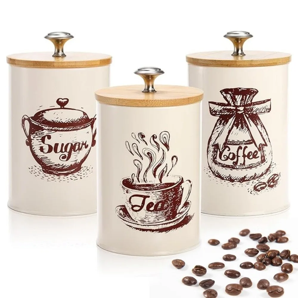 3pcs Metal Coffee Canister Set Large Capacity with Lid Tea Containers White Pink Green Moisture-proof Sugar Canister Kitchen Use
3pcs Metal Coffee Canister Set Large Capacity with Lid Tea Containers White Pink Green Moisture-proof Sugar Canister Kitchen Use